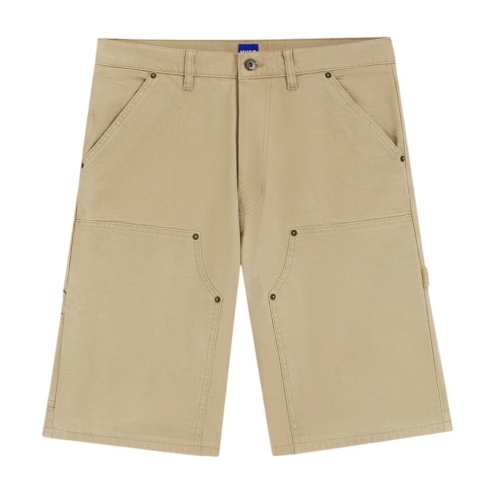 Hugo Mens Cotton Canvas Chino Shorts / Beige